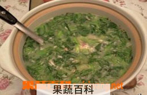 果蔬百科茴香青菜粥的做法与功效
