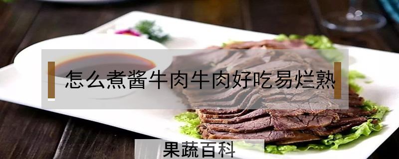 怎么煮酱牛肉牛肉好吃易烂熟