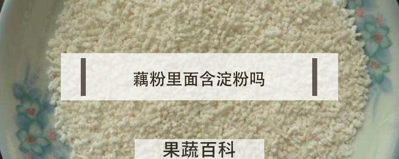 藕粉里面含淀粉吗