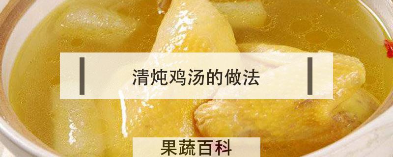 清炖鸡汤的做法