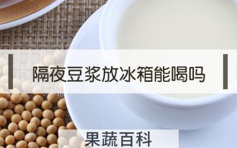 隔夜豆浆放冰箱能喝吗