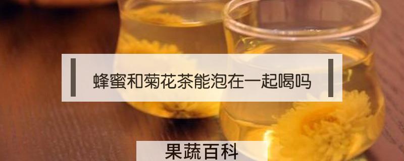 蜂蜜和菊花茶能泡在一起喝吗