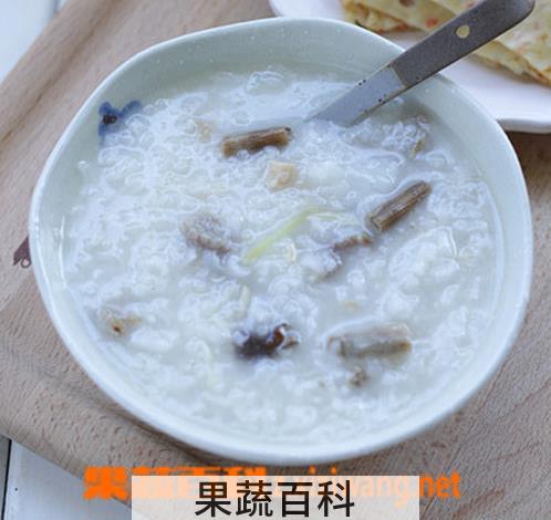 果蔬百科瑶柱沙虫海参粥的做法