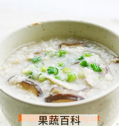 果蔬百科香菇鸡丝粥的做法