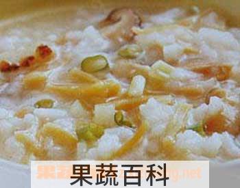 果蔬百科干贝鸡肉粥的做法