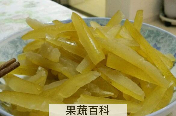 柚子皮糖的制作方法