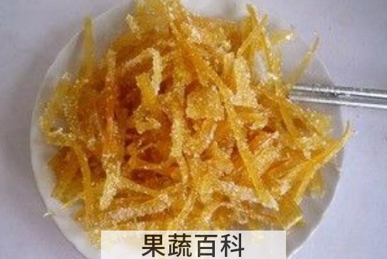 柚子皮糖的制作方法