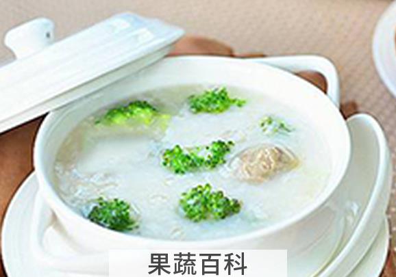 果蔬百科西兰花鲈鱼粥