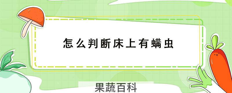 怎么判断床上有螨虫
