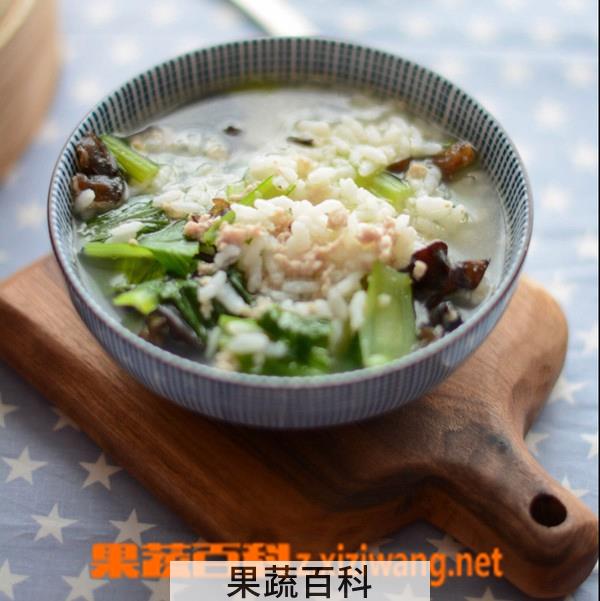 果蔬百科肉末菜粥的做法