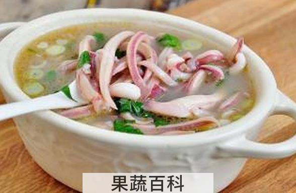 果蔬百科醋辣鱿鱼汤怎么做