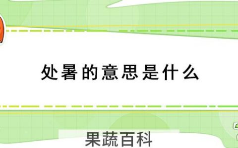 处暑的意思是什么