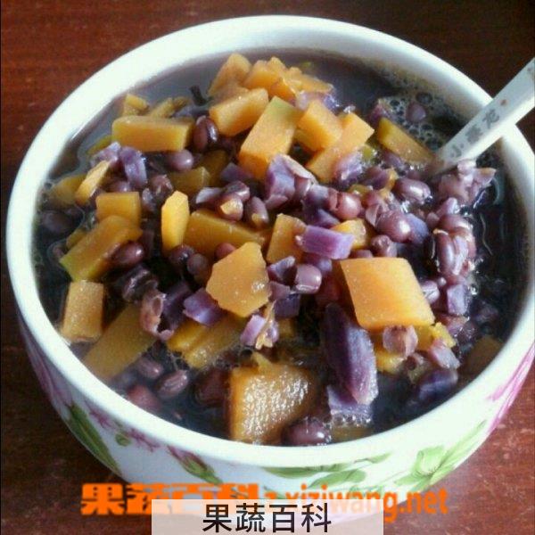 果蔬百科红豆莲南瓜粥的做法
