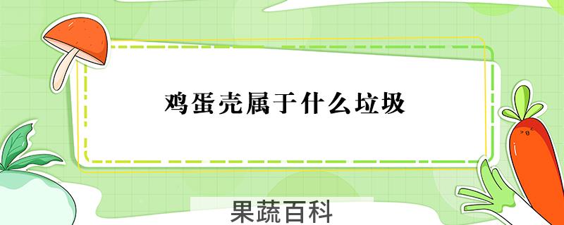 鸡蛋壳属于什么垃圾