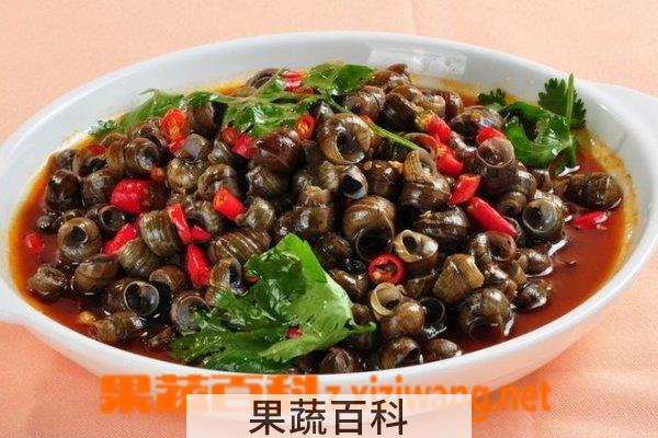 果蔬百科炒田螺的做法