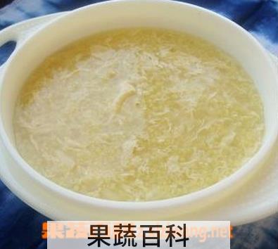 果蔬百科小米鸡蛋粥的做法
