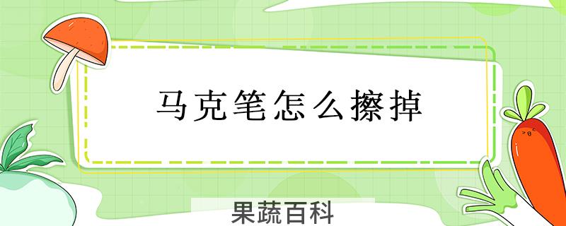马克笔怎么擦掉