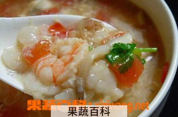 果蔬百科海鲜疙瘩汤