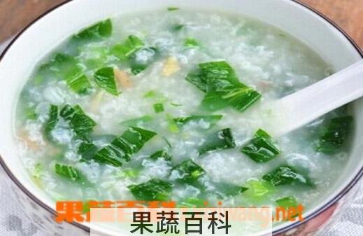 果蔬百科海米菜心粥的做法