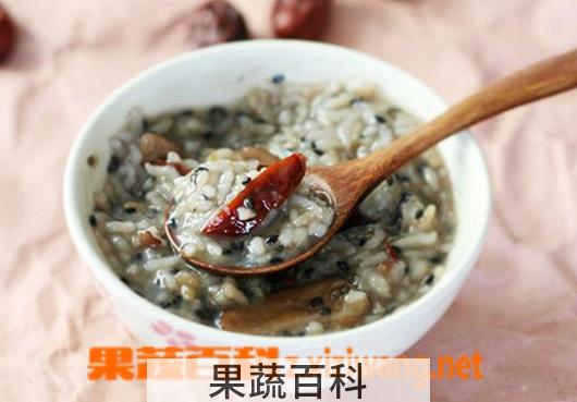 果蔬百科红枣黑芝麻粥的做法