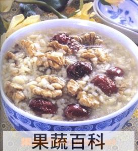 果蔬百科红枣桃仁粥的做法