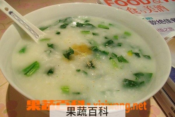 果蔬百科菜心粥的做法