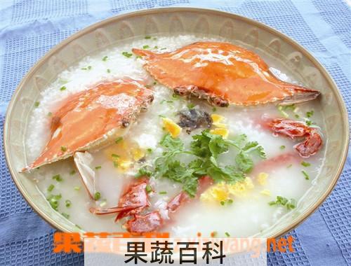 果蔬百科海蟹糯米粥的做法