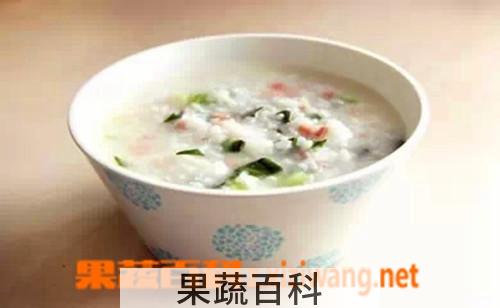 果蔬百科潮式碎肉粥的做法