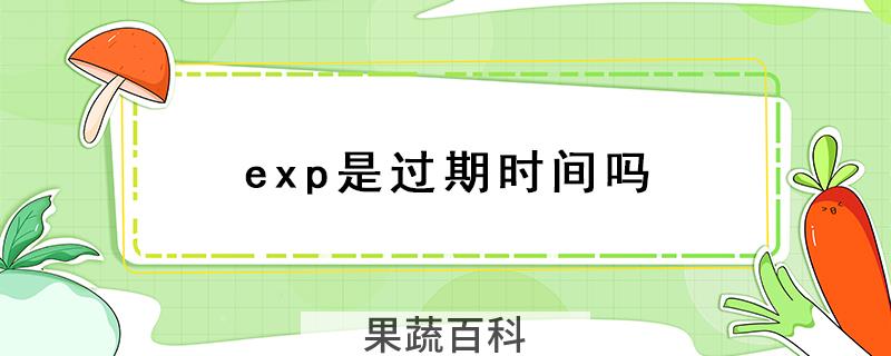 exp是过期时间吗
