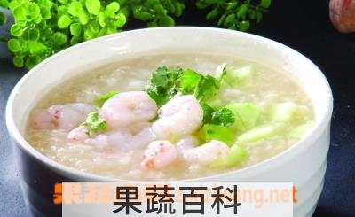 果蔬百科对虾香菇菠菜粥的做法