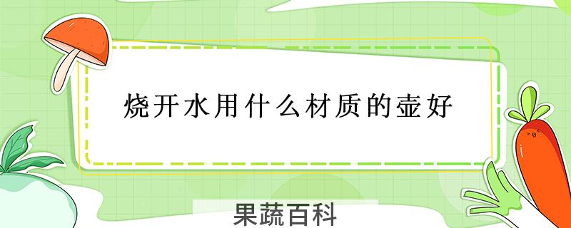 烧开水用什么材质的壶好