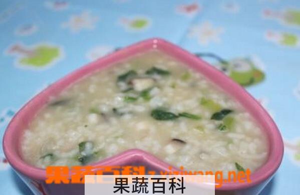 果蔬百科香菇菠菜粥