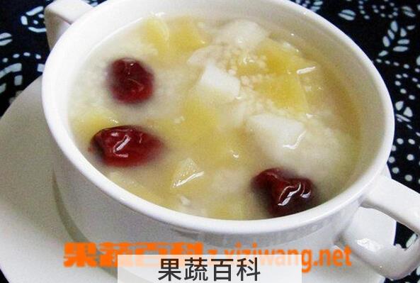 果蔬百科山药大枣小米粥