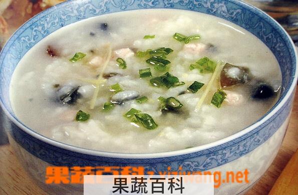 果蔬百科皮蛋瘦肉粥