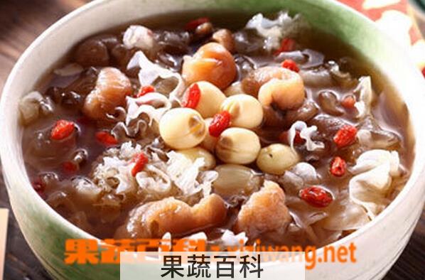 果蔬百科桂圆莲子粥