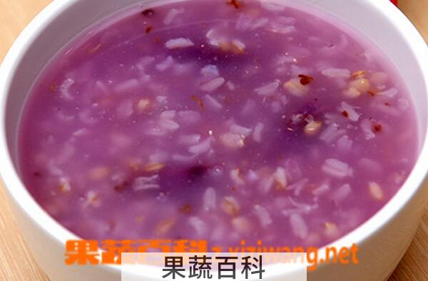 果蔬百科紫薯燕麦粥