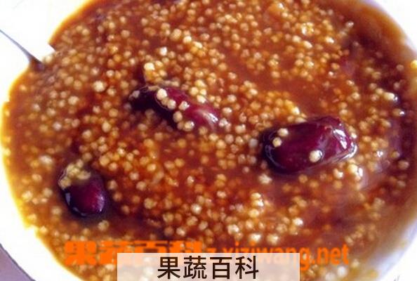 果蔬百科红糖小米粥