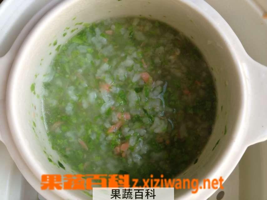 果蔬百科三文鱼蔬菜粥