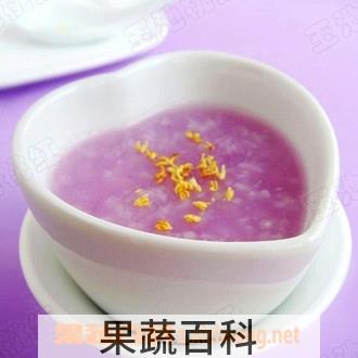 果蔬百科桂花紫薯粥