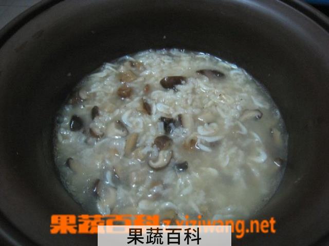 果蔬百科香菇虾米粥