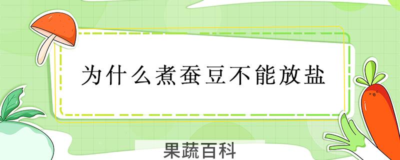 为什么煮蚕豆不能放盐