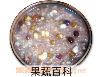 果蔬百科黑糯米八宝粥
