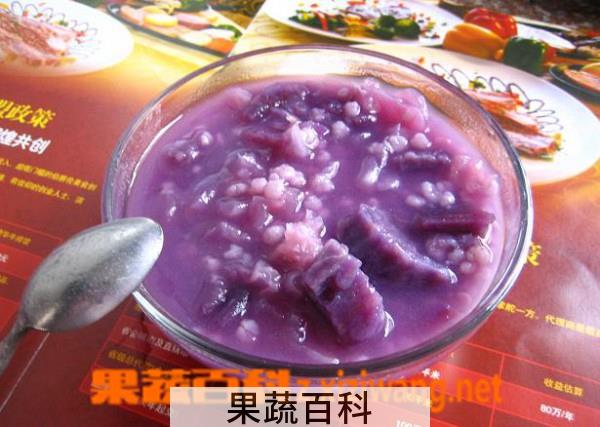 果蔬百科紫薯银耳粥