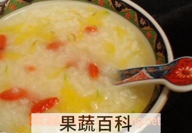 果蔬百科菊花枸杞花生粥