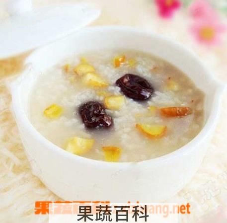 果蔬百科板栗红枣粥