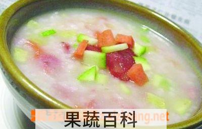 果蔬百科腊肠蔬菜粥