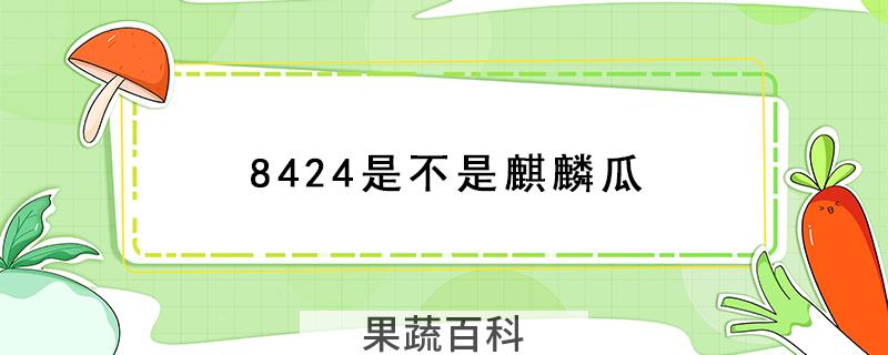 8424是不是麒麟瓜