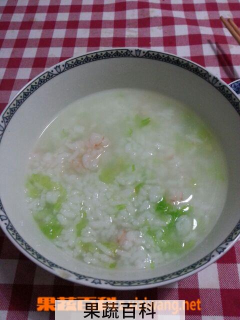 果蔬百科青菜虾仁粥