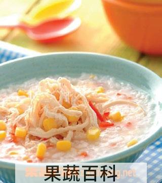 果蔬百科鸡丝粥