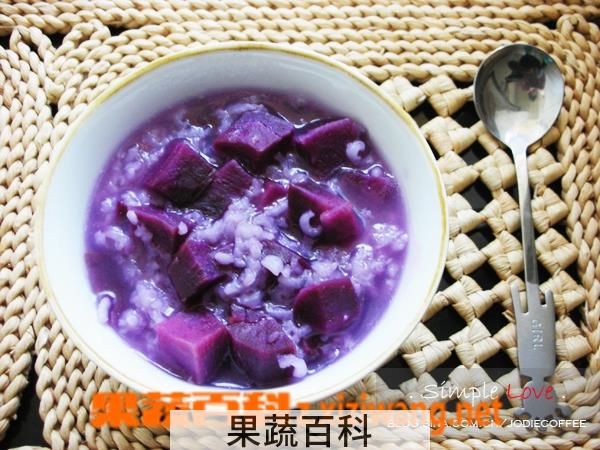 果蔬百科桂花紫薯粥